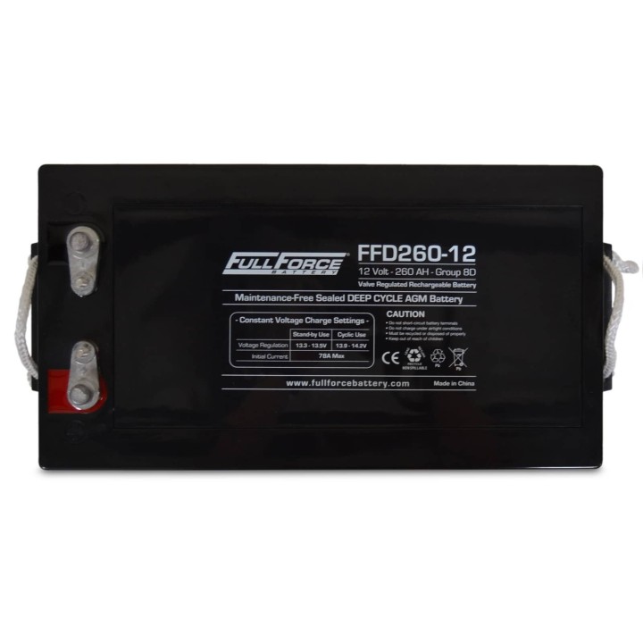 Batería de barco 260Ah 12V 1550A Fullriver FFD260-12APW | telebaterias.com