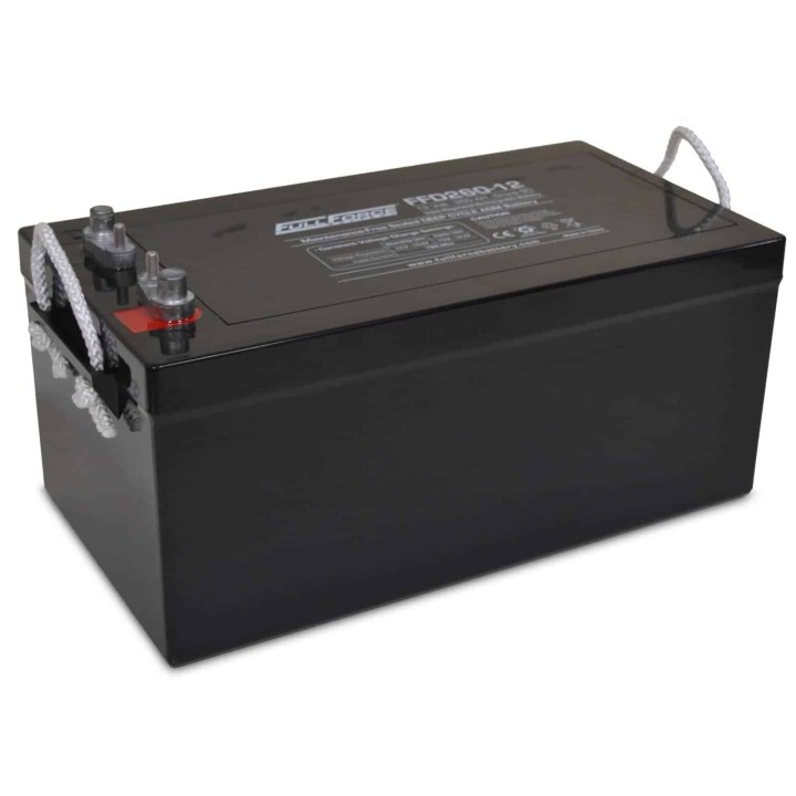 Batería de barco 260Ah 12V 1550A Fullriver FFD260-12APW | telebaterias.com