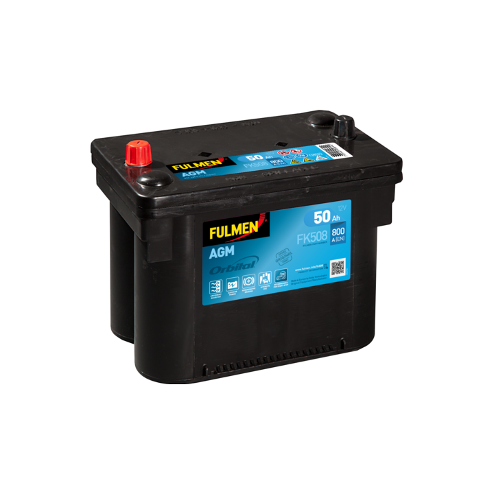 Batteria Start-Stop 50Ah 12V 800A Fulmen FK508 | telebaterias.com