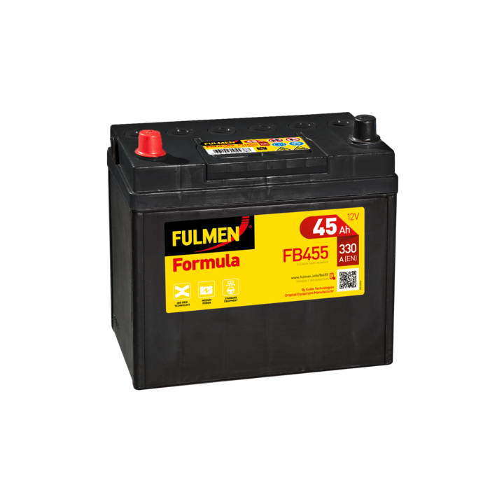 Batería de coche 45Ah 12V 330A Fulmen FB455 | telebaterias.com