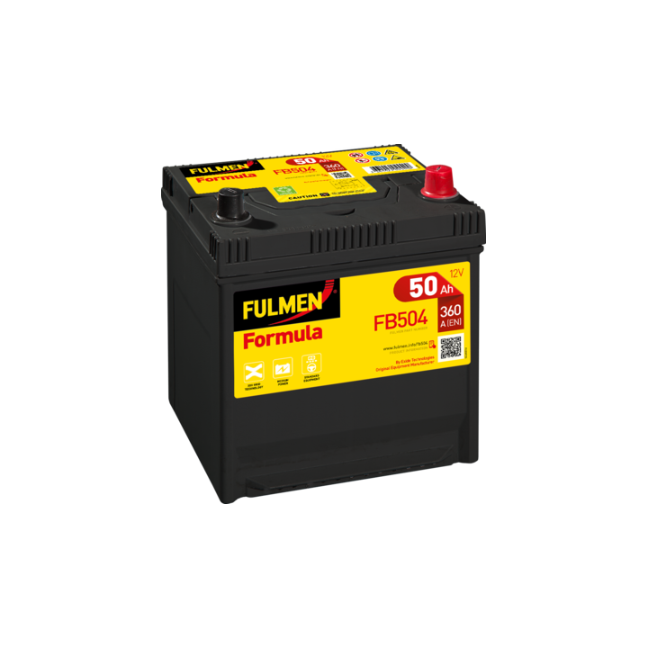 Bateria de carro 50Ah 12V 360A Fulmen FB504 | telebaterias.com