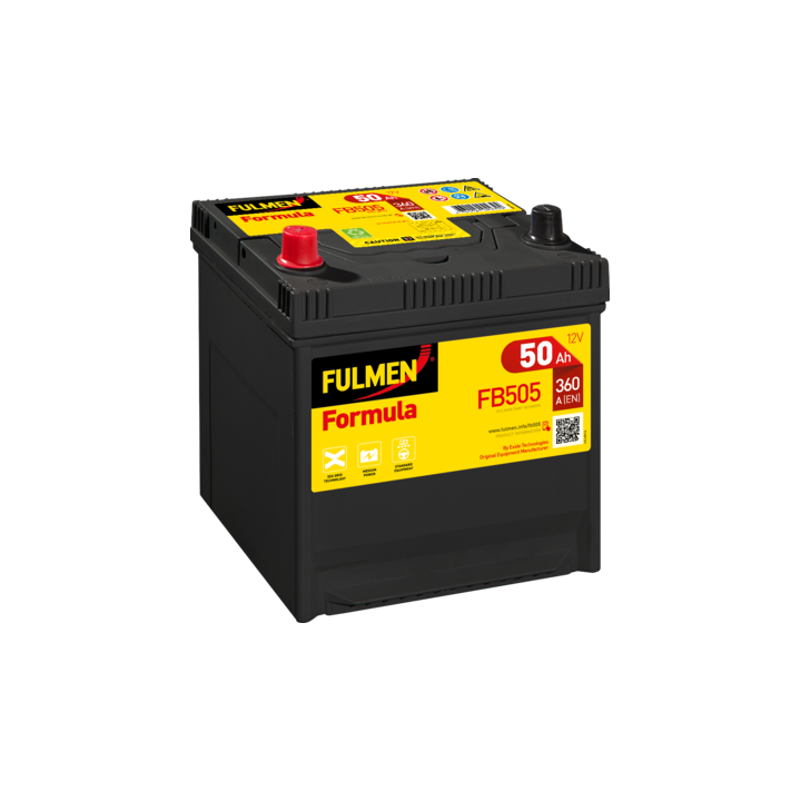 Batería de coche 50Ah 12V 360A Fulmen FB505 | telebaterias.com