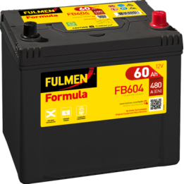 Car battery 60Ah 12V 480A Fulmen FB604 | telebaterias.com