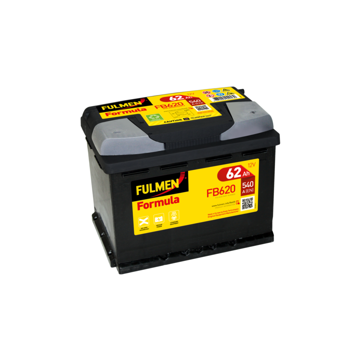 Batterie de voiture 62Ah 12V 540A Fulmen FB620 | telebaterias.com