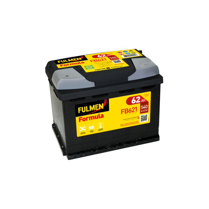 Batería de coche 62Ah 12V 540A Fulmen FB621 | telebaterias.com