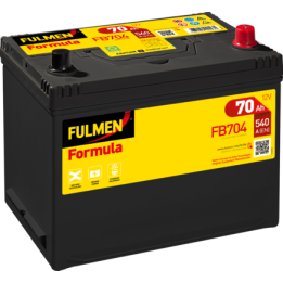 Car battery 70Ah 12V 540A Fulmen FB704 | telebaterias.com