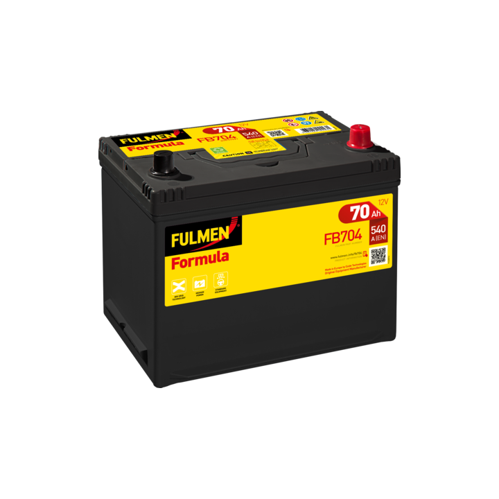 Autobatterie 70Ah 12V 540A Fulmen FB704 | telebaterias.com
