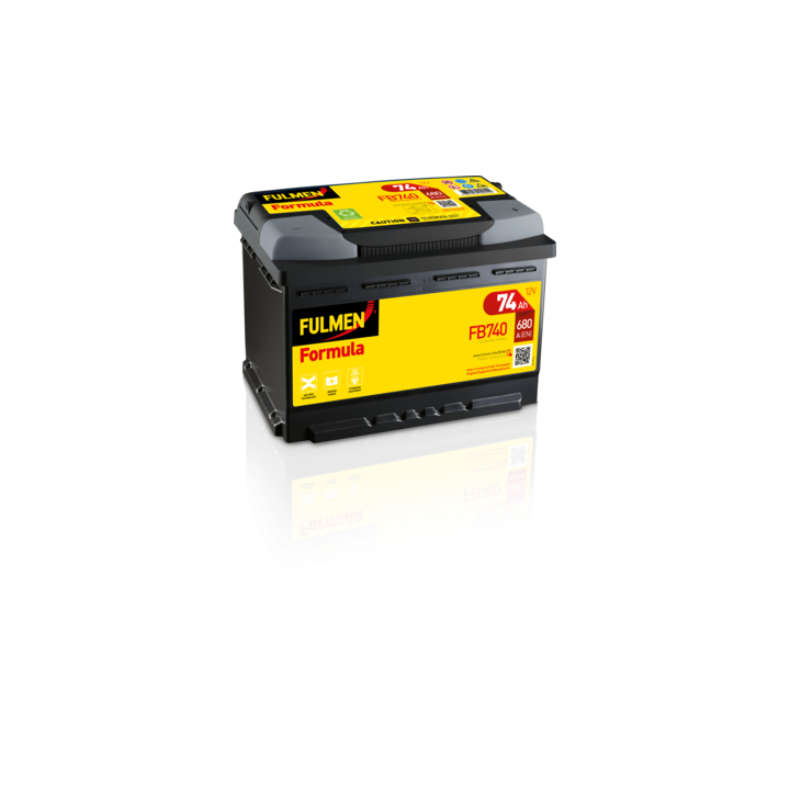 Autobatterie 74Ah 12V 680A Fulmen FB740 | telebaterias.com