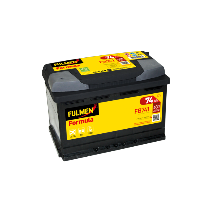 Autobatterie 74Ah 12V 680A Fulmen FB741 | telebaterias.com