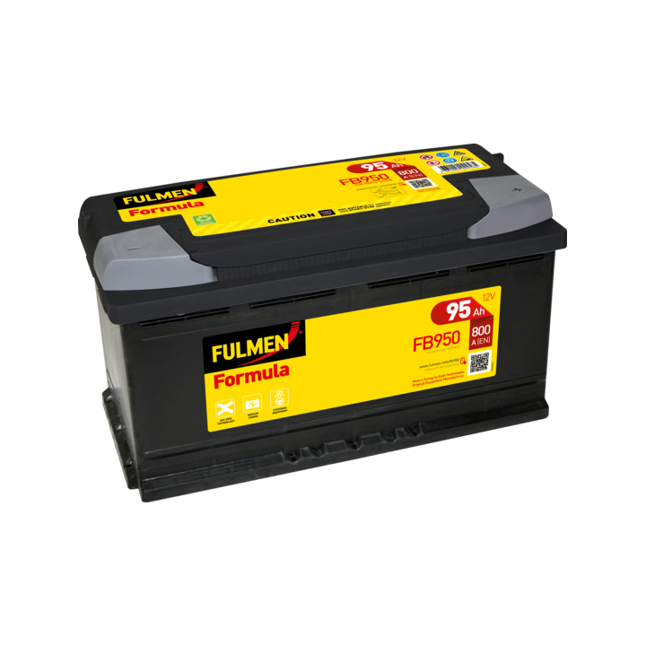 Batterie de voiture 95Ah 12V 800A Fulmen FB950 | telebaterias.com