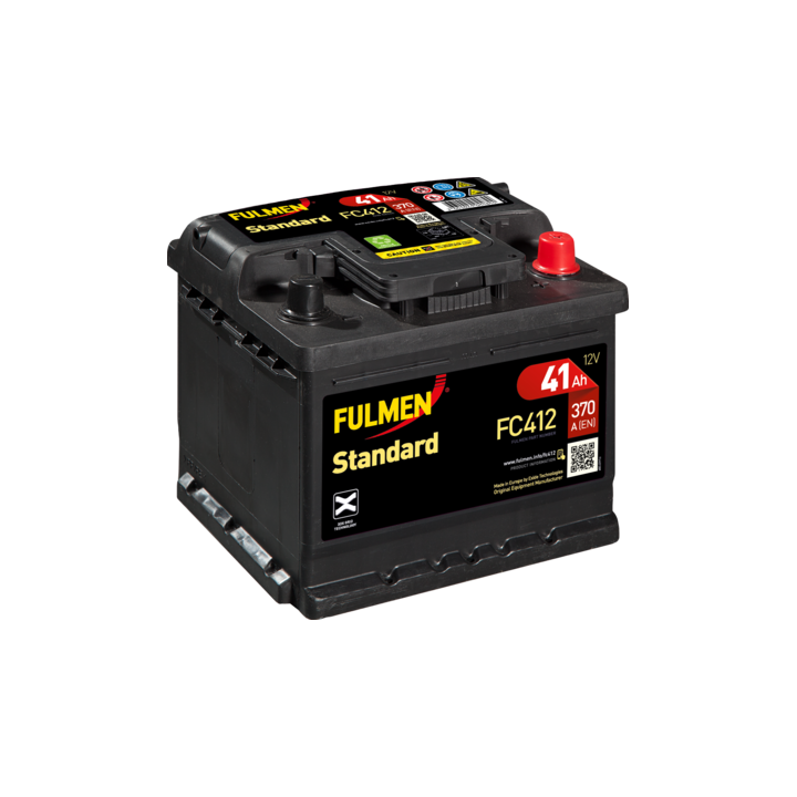 Batteria per auto 41Ah 12V 370A Fulmen FC412 | telebaterias.com