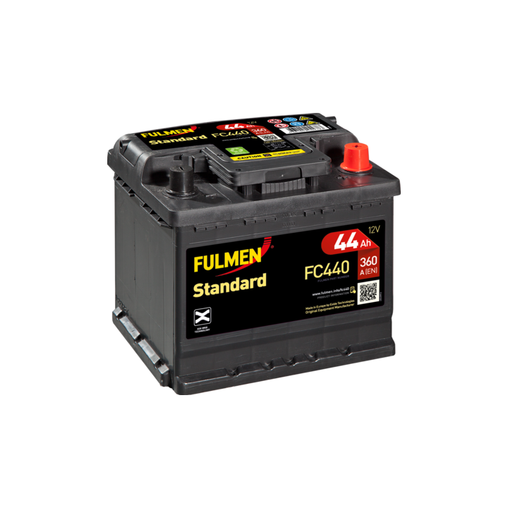 Batterie de voiture 44Ah 12V 360A Fulmen FC440 | telebaterias.com