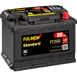 Batterie de voiture 55Ah 12V 460A Fulmen FC550 | telebaterias.com