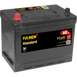 Car battery 60Ah 12V 440A Fulmen FC605 | telebaterias.com