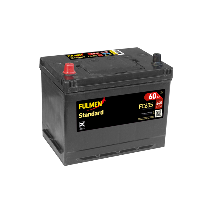 Bateria de carro 60Ah 12V 440A Fulmen FC605 | telebaterias.com