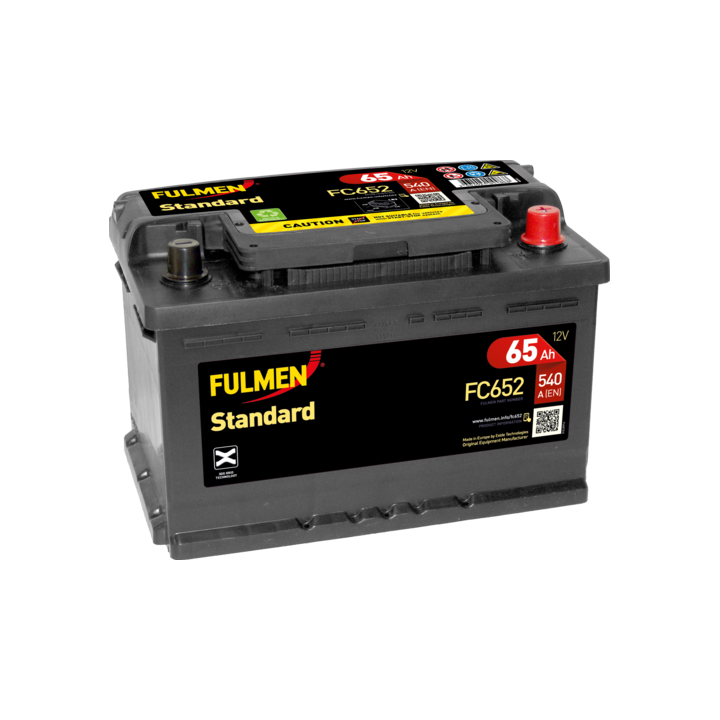 Batterie de voiture 65Ah 12V 540A Fulmen FC652 | telebaterias.com