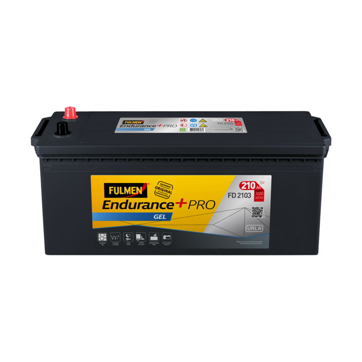 Truck battery 210Ah 12V 1030A Fulmen FD2103 | telebaterias.com