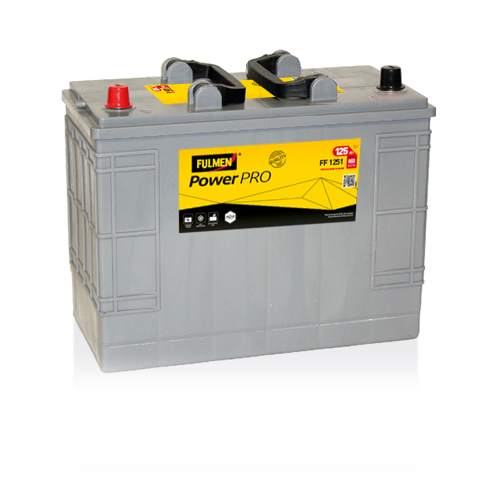 Truck battery 125Ah 12V 850A Fulmen FF1251 | telebaterias.com