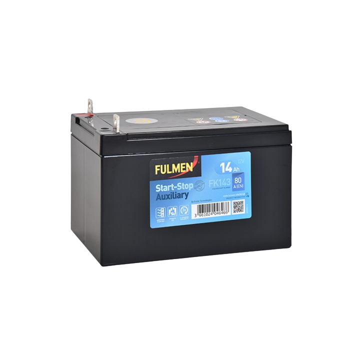 Batteria ausiliaria 14Ah 12V 80A Fulmen FK143 | telebaterias.com