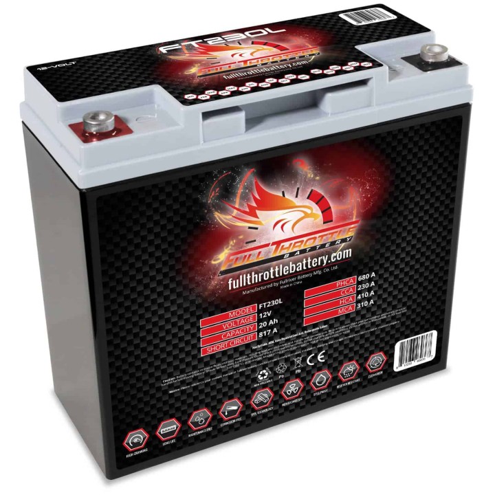 Batteria nautica 20Ah 12V 230A Fullriver FT230L | telebaterias.com