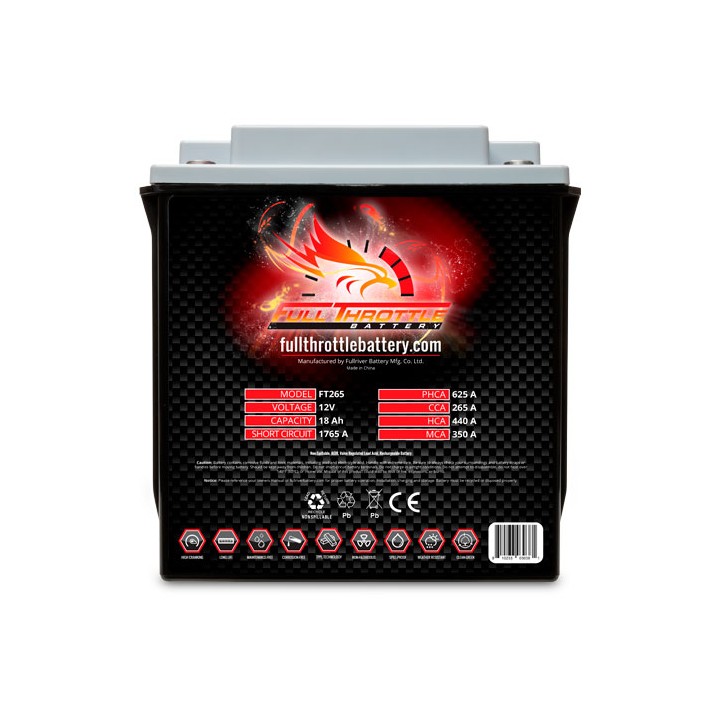 Marine battery 18Ah 12V 265A Fullriver FT265 | telebaterias.com