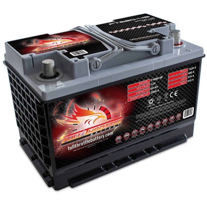 Bootsbatterie 60Ah 12V 680A Fullriver FT680-48 | telebaterias.com