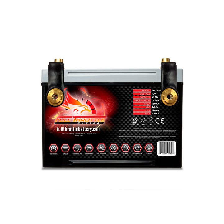 Batería de barco 65Ah 12V 825A Fullriver FT825-78 | telebaterias.com