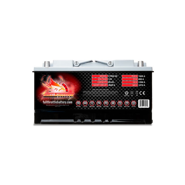 Batteria nautica 80Ah 12V 890A Fullriver FT890-49 | telebaterias.com
