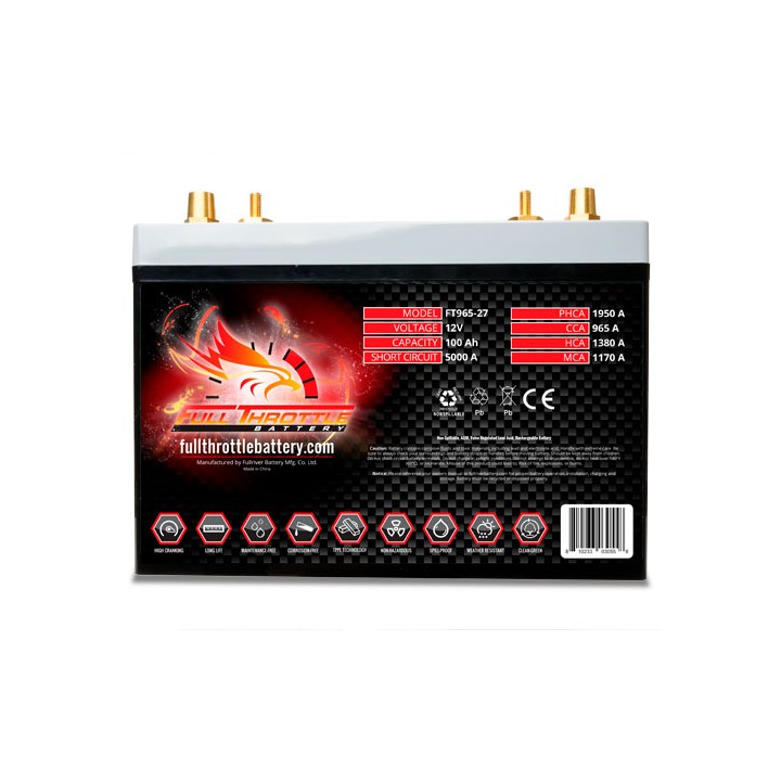 Bootsbatterie 100Ah 12V 965A Fullriver FT965-27 | telebaterias.com