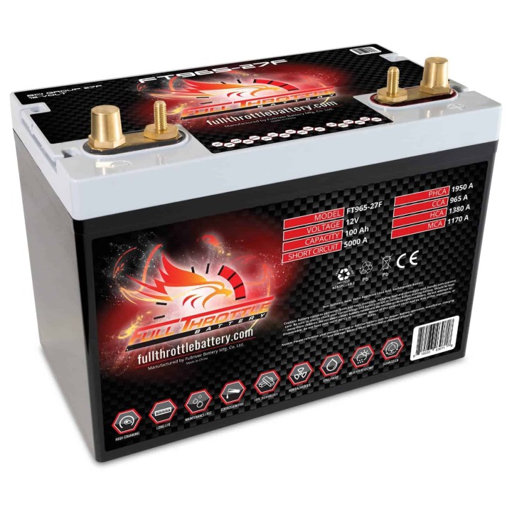 Batería de barco 100Ah 12V 965A Fullriver FT965-27F | telebaterias.com