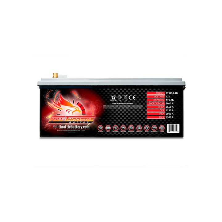 Bootsbatterie 175Ah 12V 1250A Fullriver FT1250-4DLT | telebaterias.com