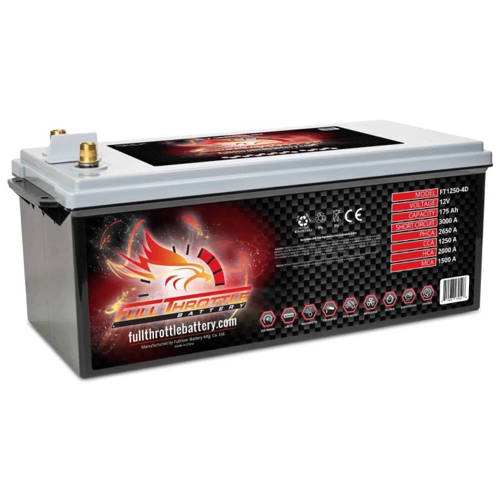 Bootsbatterie 175Ah 12V 1250A Fullriver FT1250-4DLT | telebaterias.com