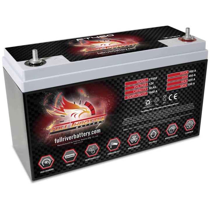 Batteria nautica 30Ah 12V 450A Fullriver FT450 | telebaterias.com