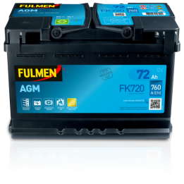 Batería Start-Stop 72Ah 12V 760A Fulmen FK720 | telebaterias.com