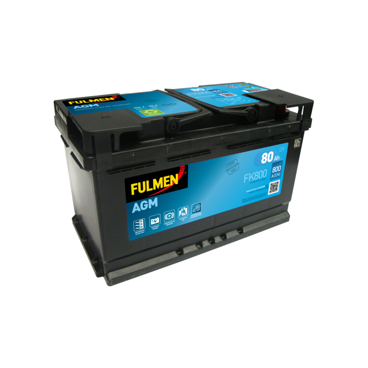 Batteria Start-Stop 80Ah 12V 800A Fulmen FK800 | telebaterias.com