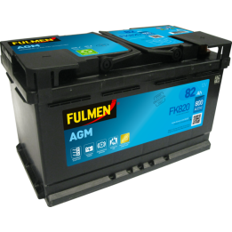Start-Stop battery 82Ah 12V 800A Fulmen FK820 | telebaterias.com
