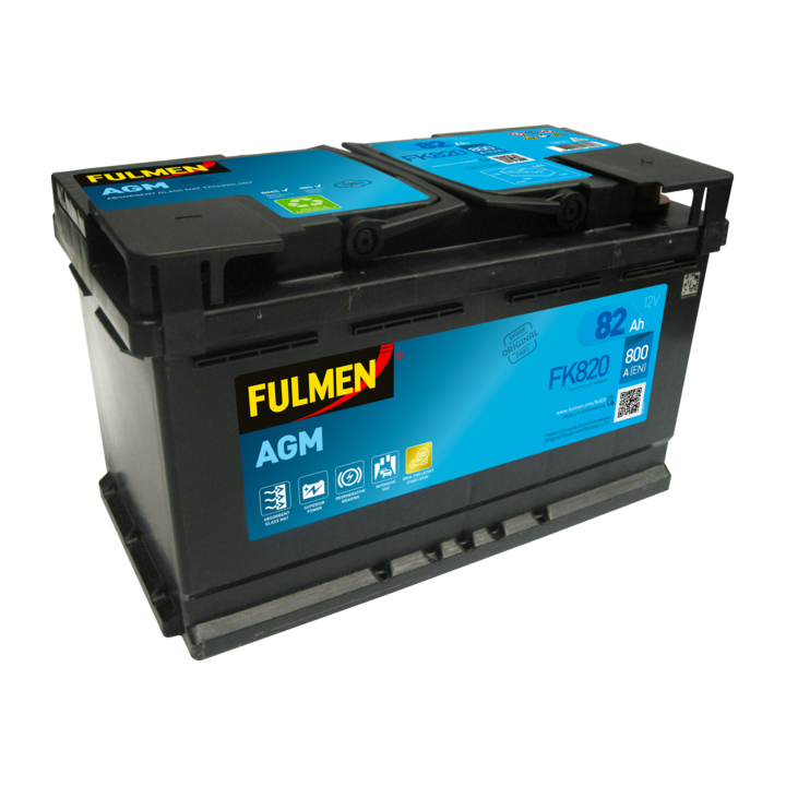 Batería Start-Stop 82Ah 12V 800A Fulmen FK820 | telebaterias.com