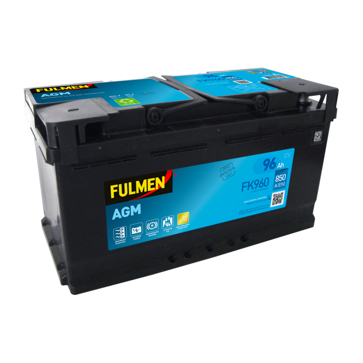 Batería Start-Stop 96Ah 12V 850A Fulmen FK960 | telebaterias.com