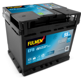 Batería Start-Stop 55Ah 12V 540A Fulmen FL550 | telebaterias.com