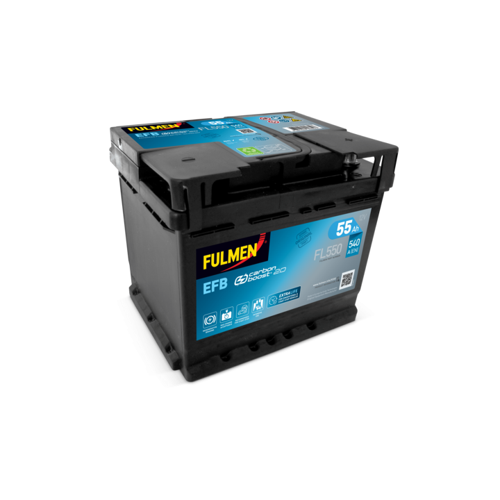 Batería Start-Stop 55Ah 12V 540A Fulmen FL550 | telebaterias.com