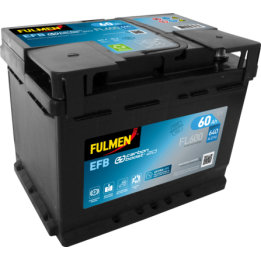 Batterie Start-Stop 60Ah 12V 640A Fulmen FL600 | telebaterias.com