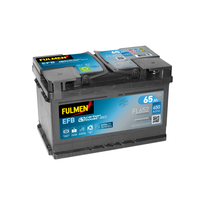 Start-Stop-Batterie 65Ah 12V 650A Fulmen FL652 | telebaterias.com