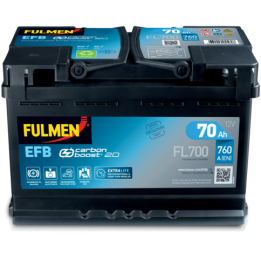 Batería Start-Stop 70Ah 12V 760A Fulmen FL700 | telebaterias.com