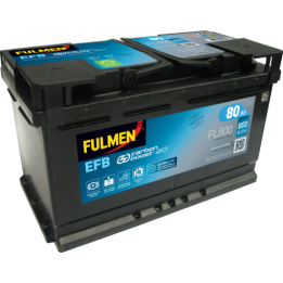 Start-Stop-Batterie 80Ah 12V 800A Fulmen FL800 | telebaterias.com