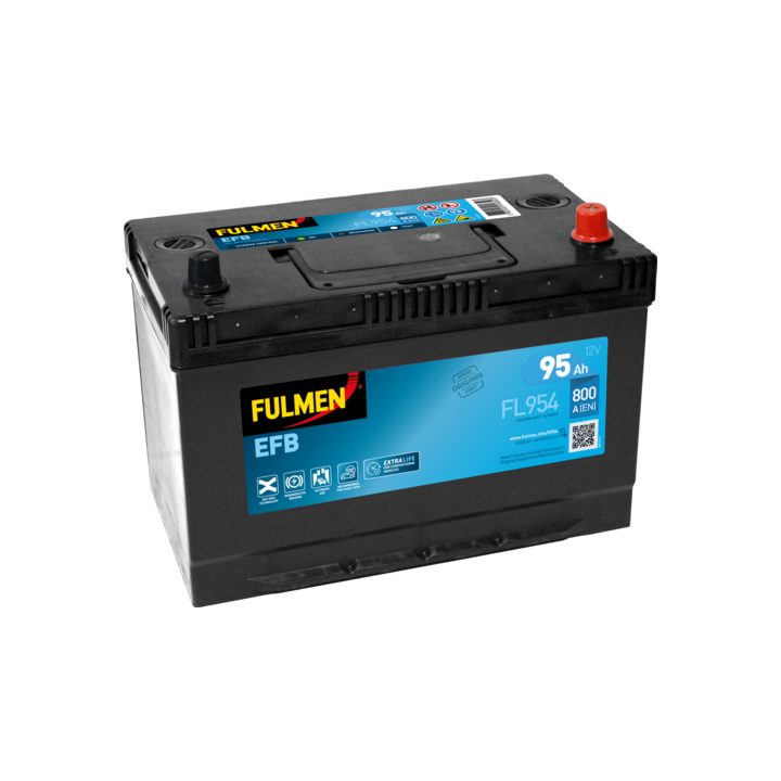 Start-Stop battery 95Ah 12V 800A Fulmen FL954 | telebaterias.com