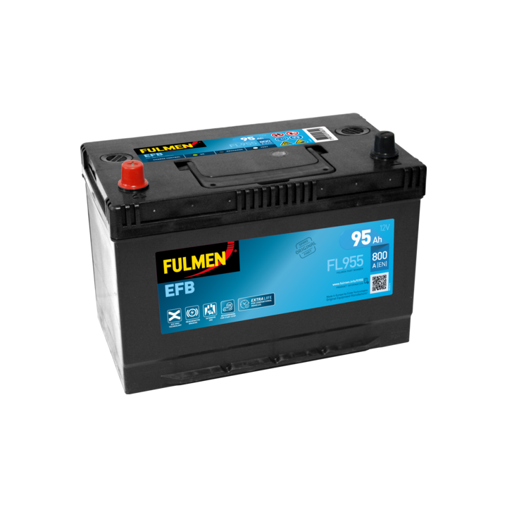 Batterie Start-Stop 95Ah 12V 800A Fulmen FL955 | telebaterias.com