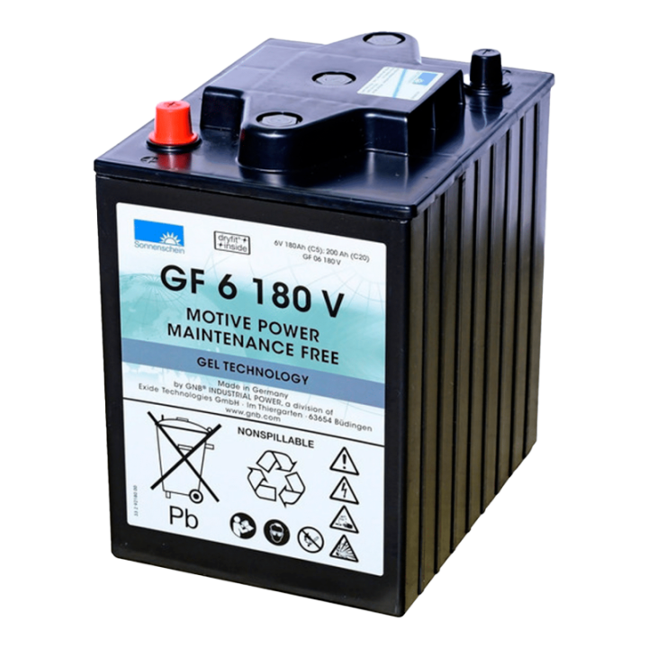 Rollstuhlbatterie 200Ah 6V Sonnenschein GF06180V | telebaterias.com