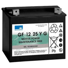 Rollstuhlbatterie 28Ah 12V Sonnenschein GF12025YG | telebaterias.com