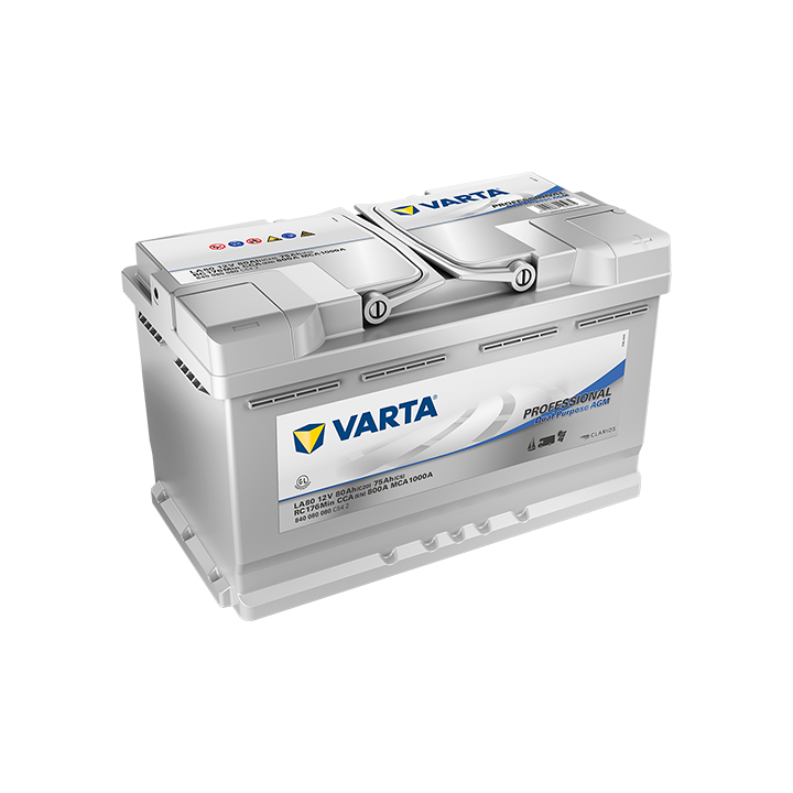 Marine battery 80Ah 12V 800A Varta LA80 | telebaterias.com