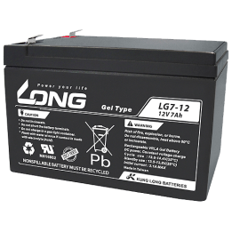 Batteria per carrozzina 7Ah 12V Long LG7-12 | telebaterias.com